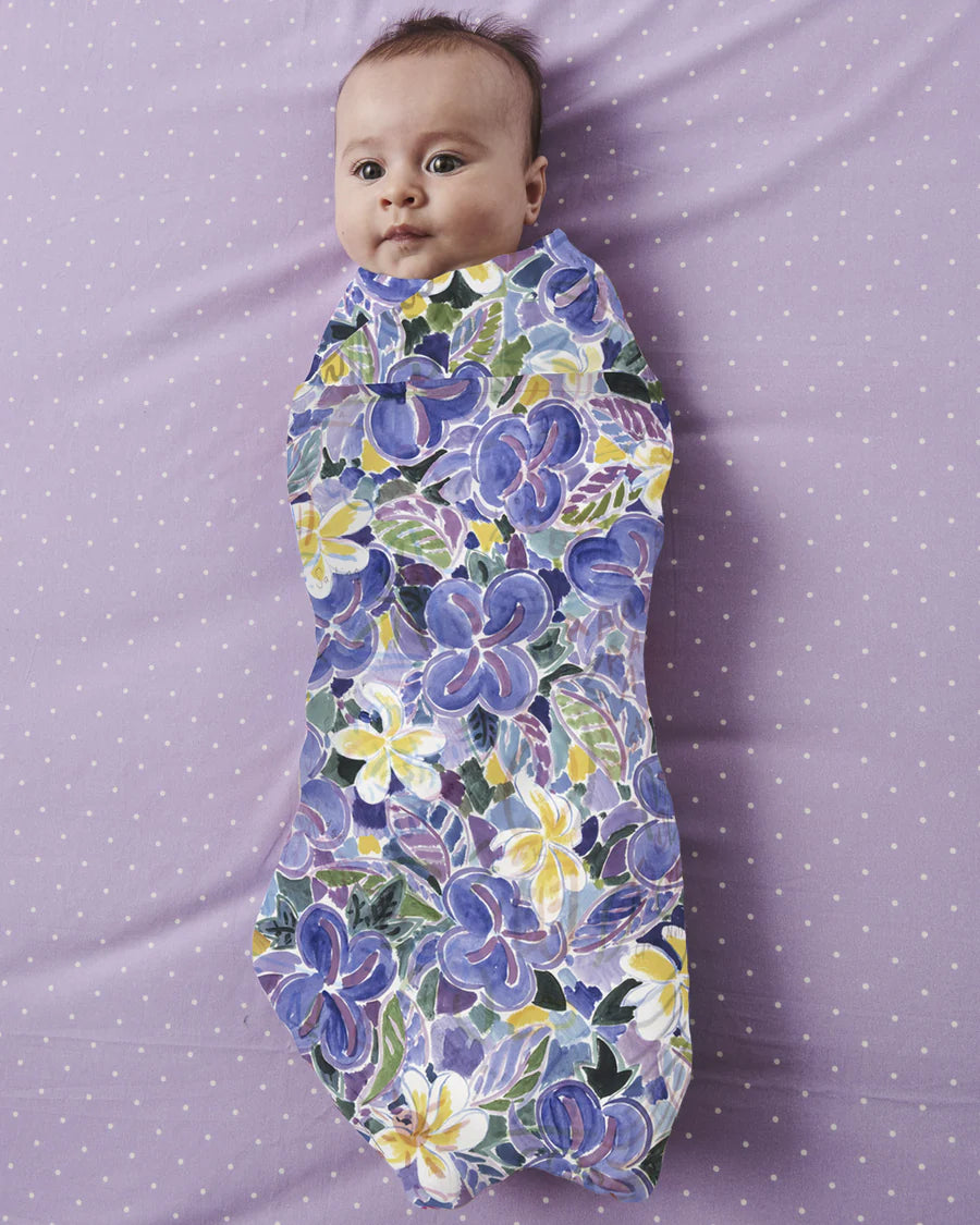 Kip & Co. x Ken Done Frangipani Bamboo Swaddle