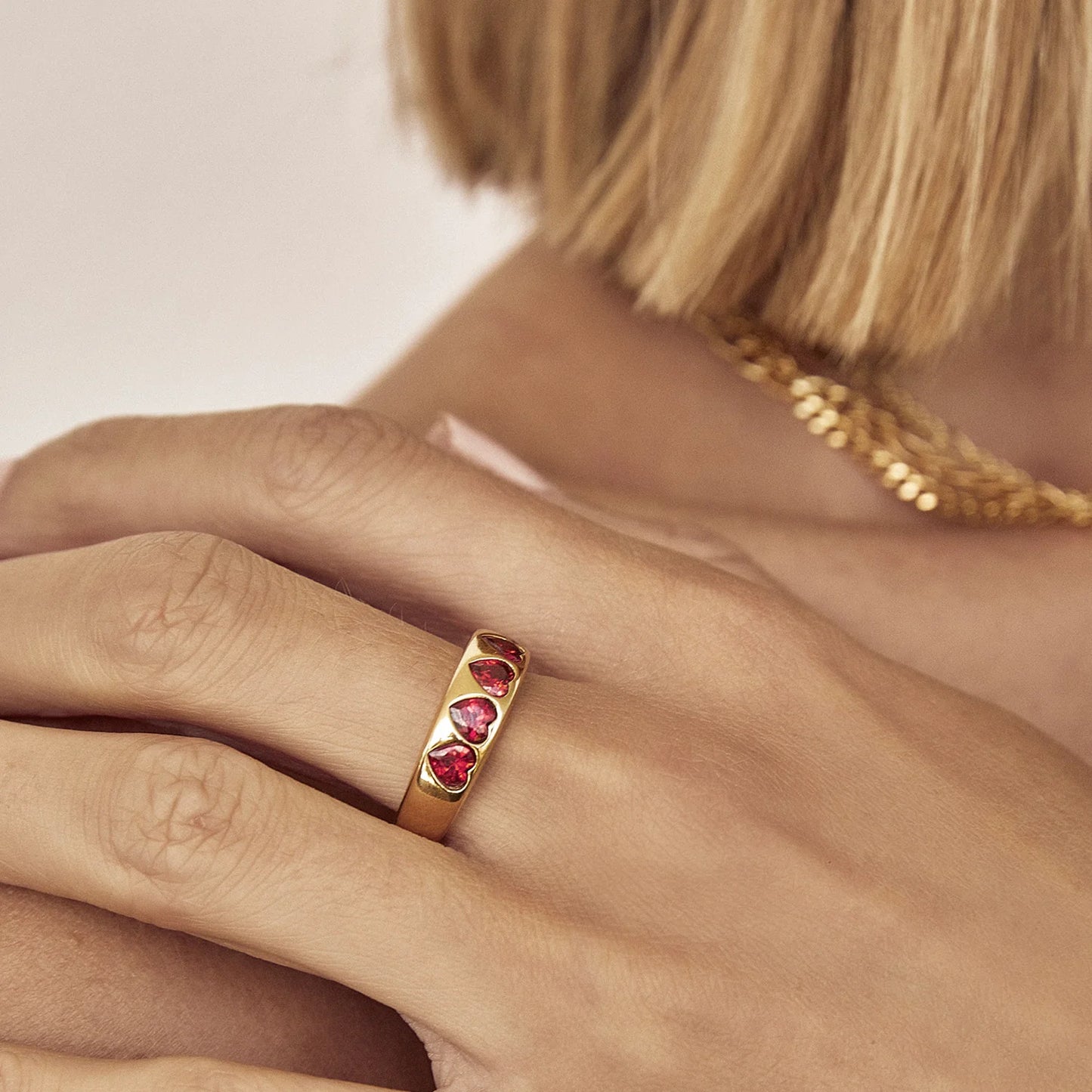 J'adore Heart Ring - Red