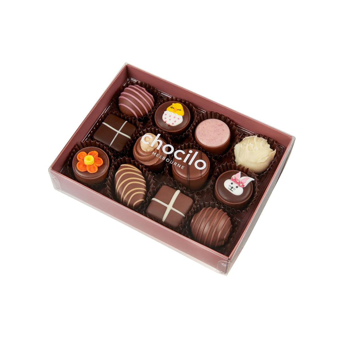 12 Pack Easter Chocolate Assortment Gift Box - 140g