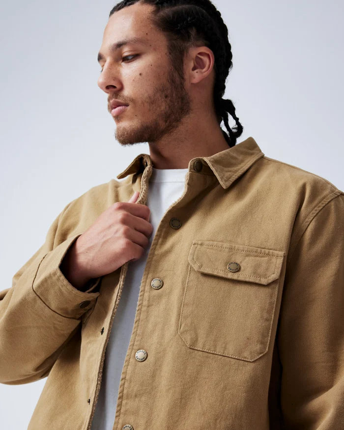 Men At Work Drill Shacket - Sand