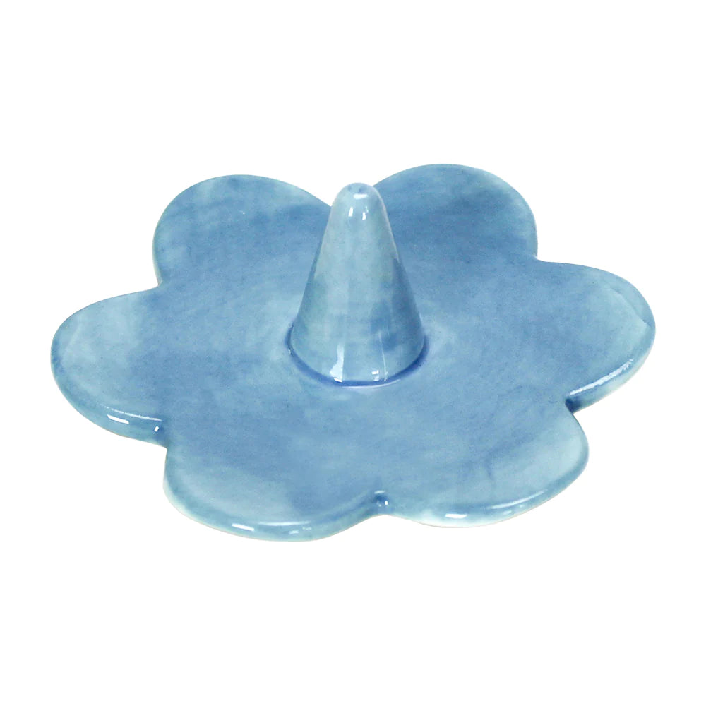 Ceramic Flower Ring Holder - Various Colours