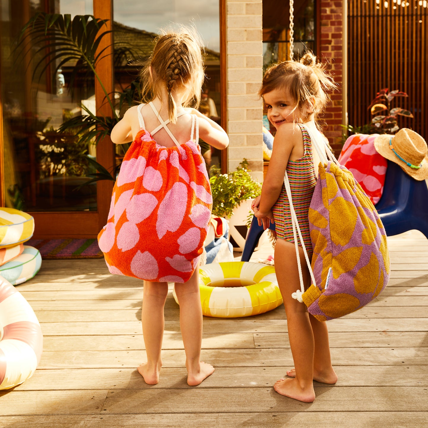 Hermosa Terry Backpack - Dahlia