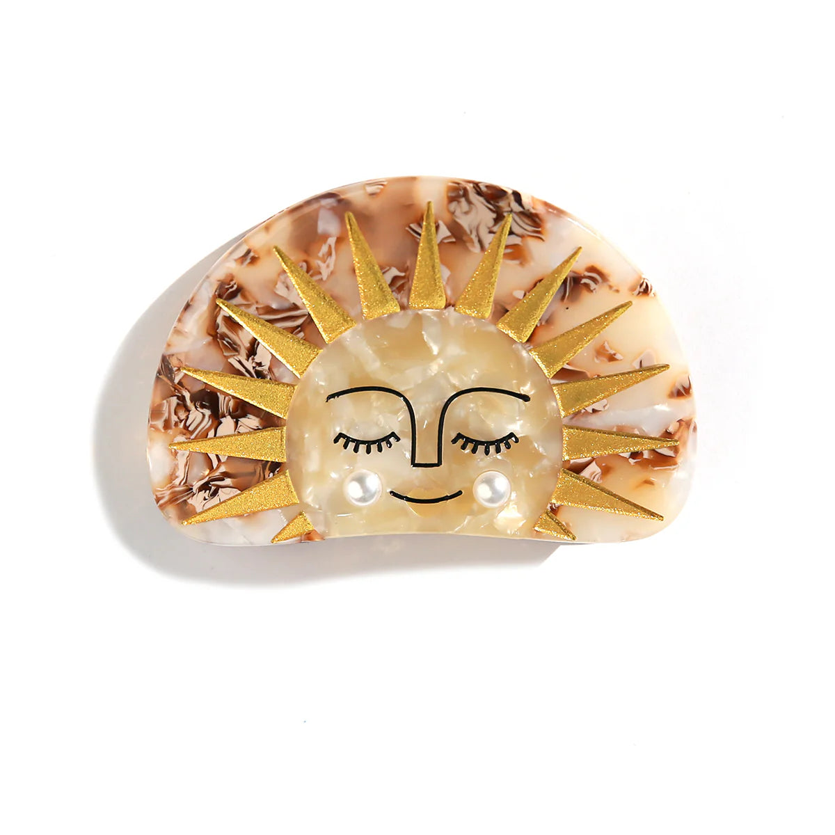 Golden Sun Hair Claw Clip
