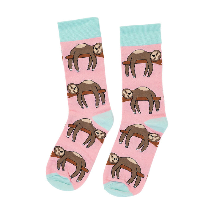 3 Pack Sloth Socks - Don't Hurry Be Happy