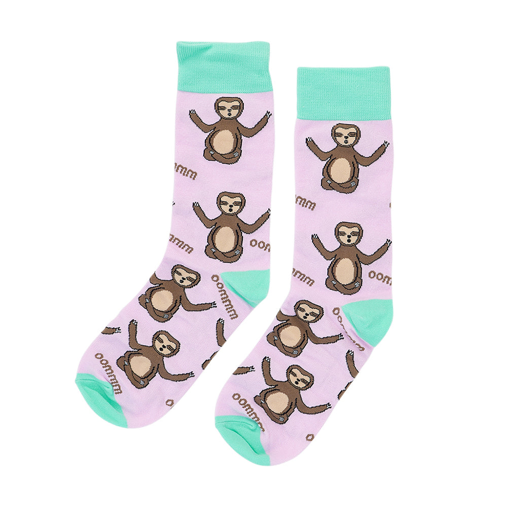 3 Pack Sloth Socks - Don't Hurry Be Happy