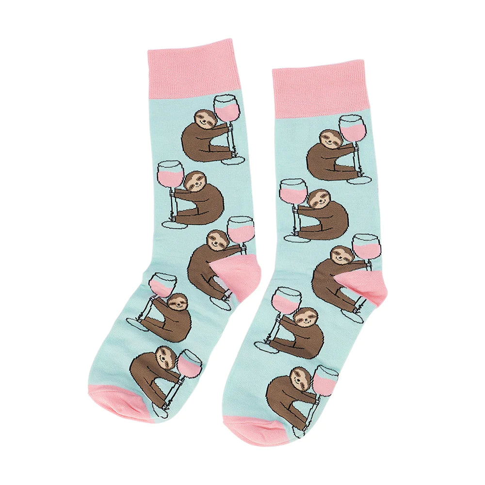 3 Pack Sloth Socks - Don't Hurry Be Happy