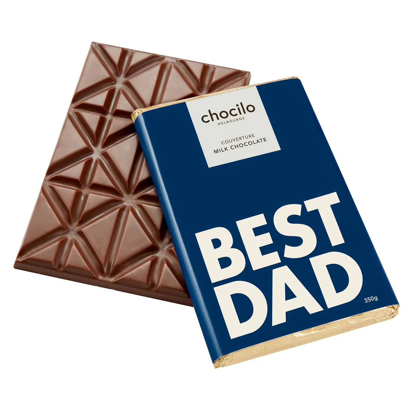 GIANT "Best Dad" Milk Chocolate Block - 350g