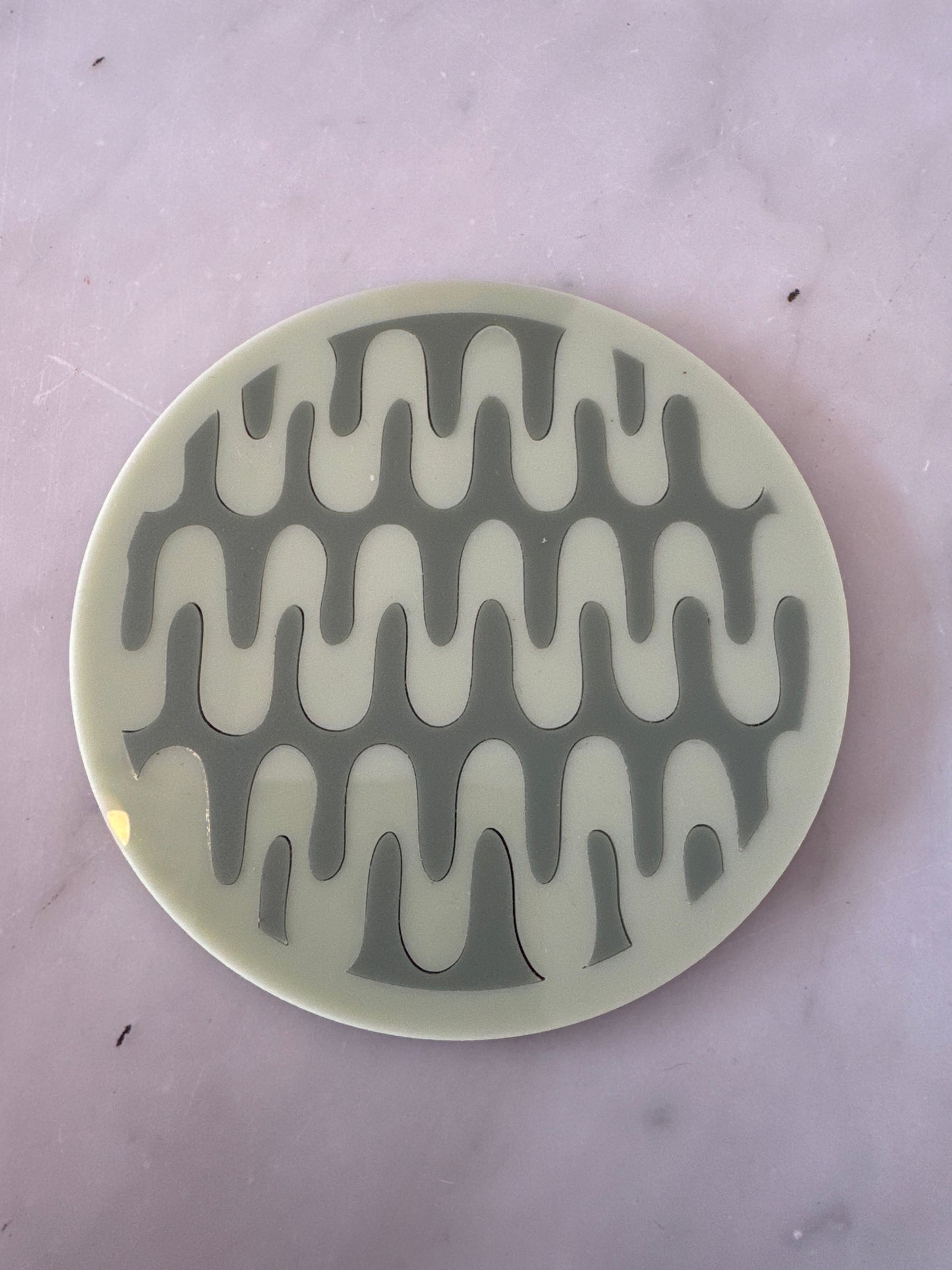 Retro Wiggle Coaster - Sage