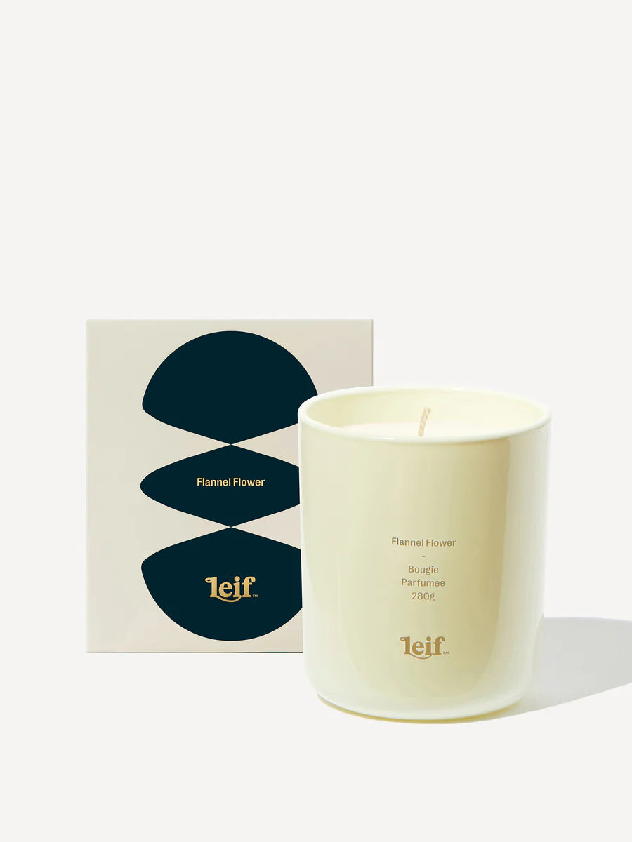 Flannel Flower Candle