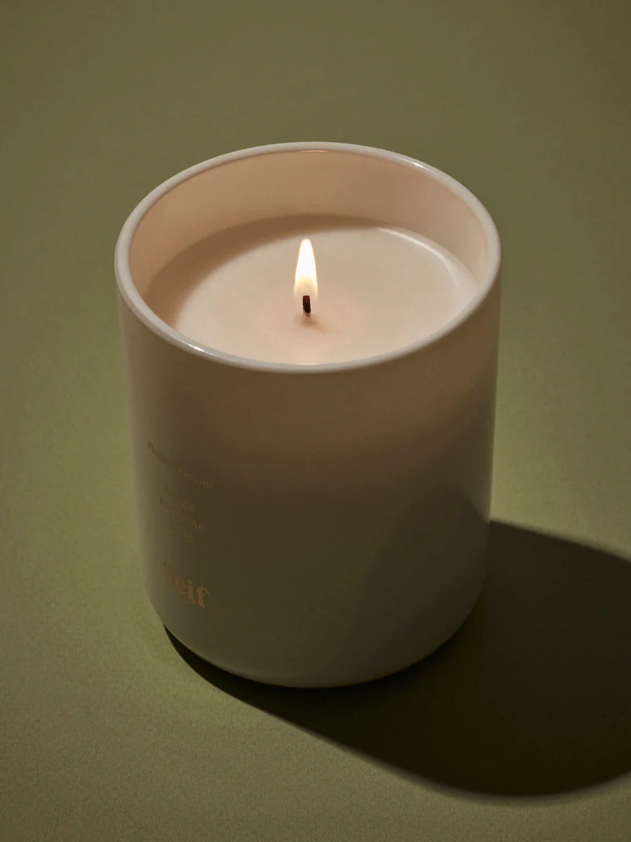 Flannel Flower Candle