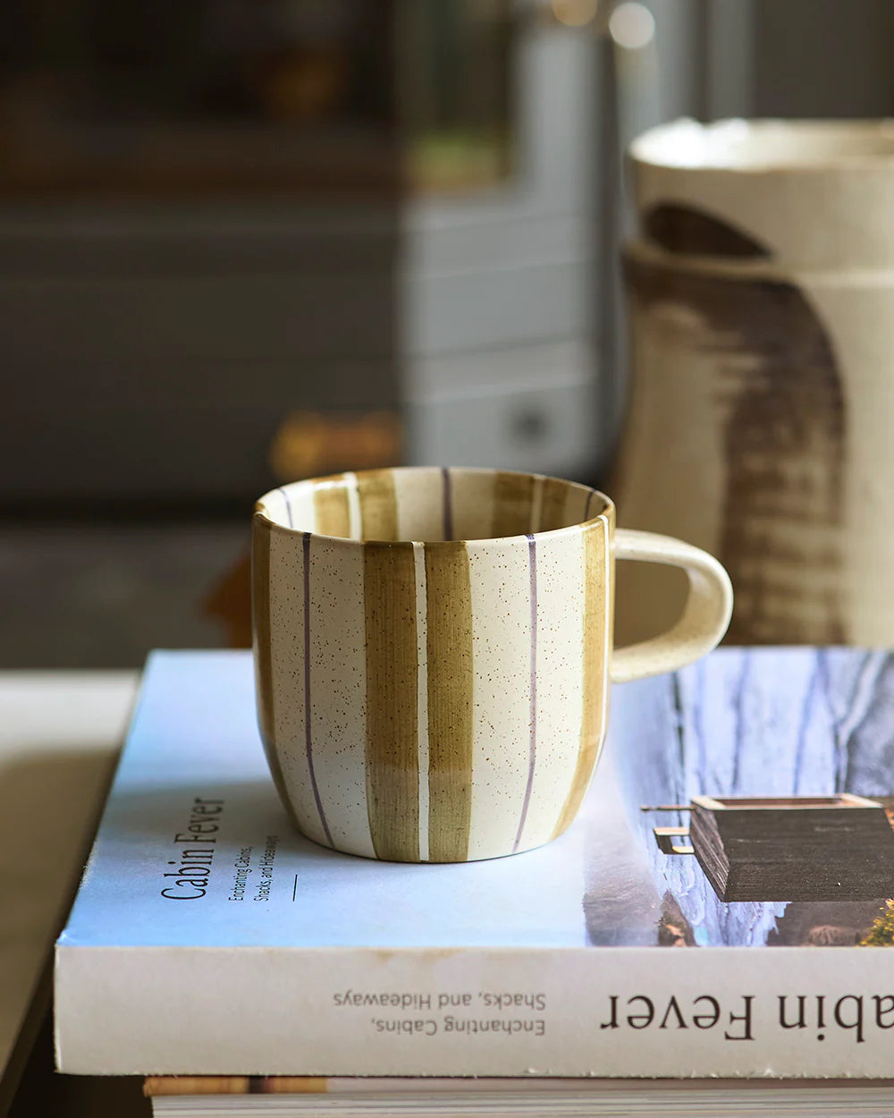 Olive Stripe/Cat's Pyjamas Mug