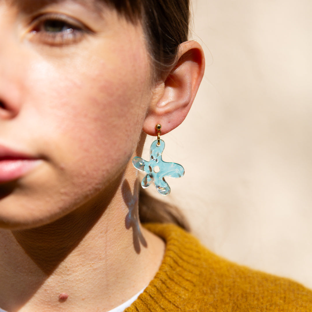 Yuki Earrings - Rainbow/Gold