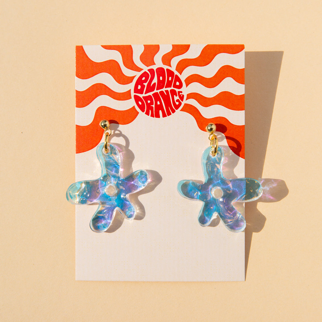 Yuki Earrings - Rainbow/Gold