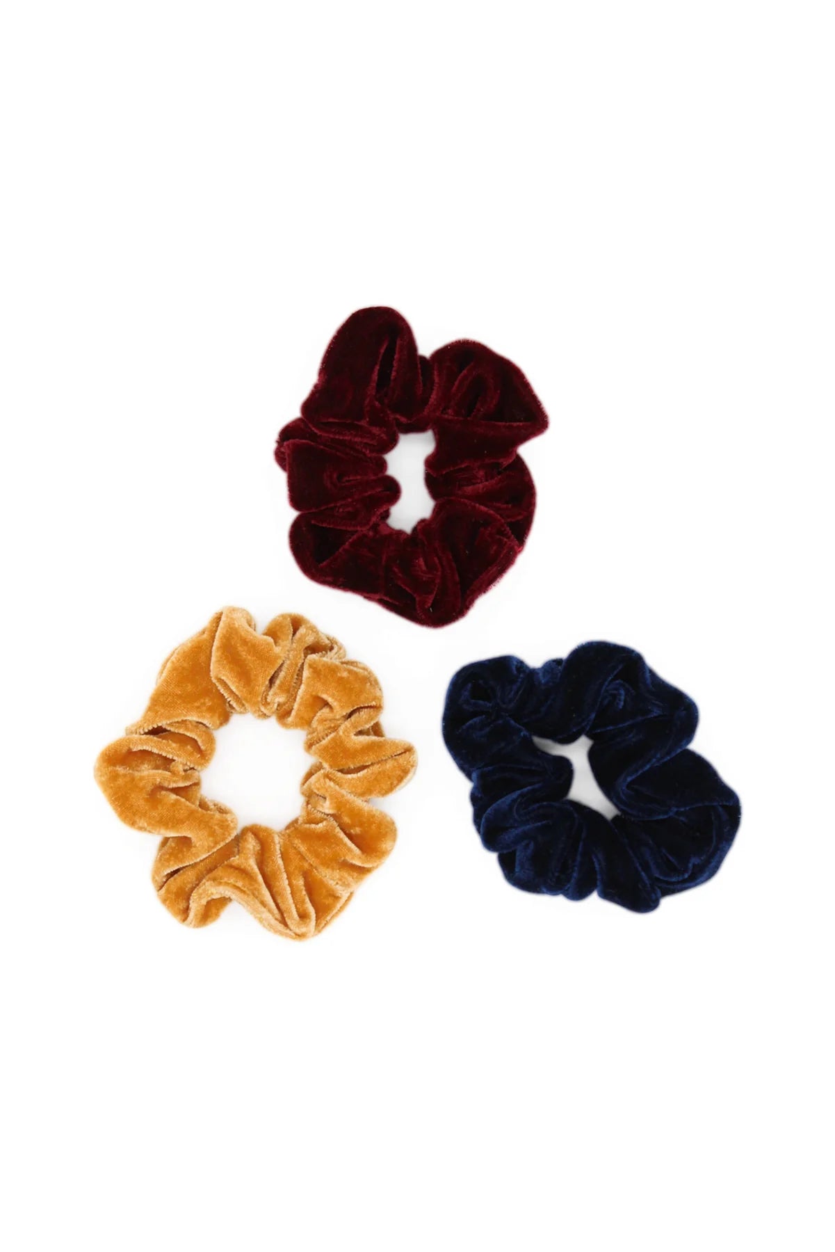 Brooke Scrunchie Set - Burgundy / Mustard / Navy