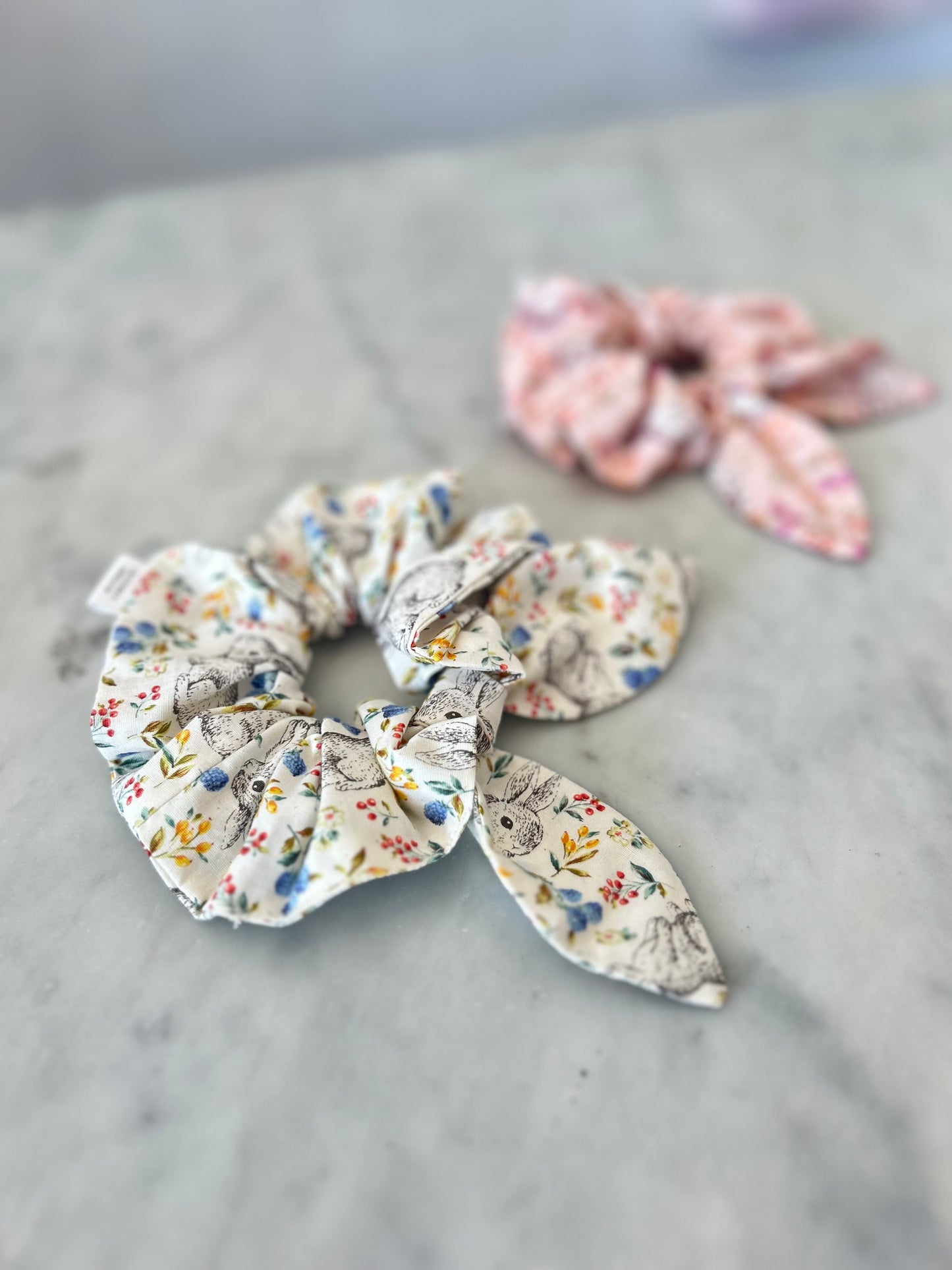 Pink Easter Scrunchie (with bows!)