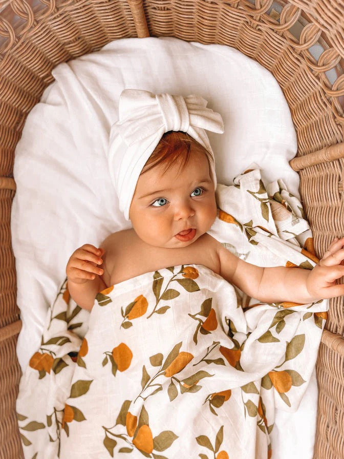 Golden Pears Organic Muslin Wrap Swaddle