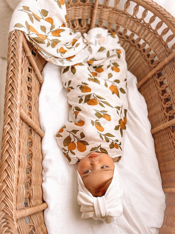 Golden Pears Organic Muslin Wrap Swaddle
