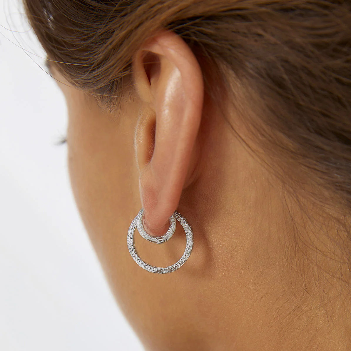 Luka Silver Huggie Earrings