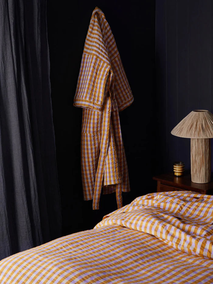 Mango Seersucker Quilted Robe
