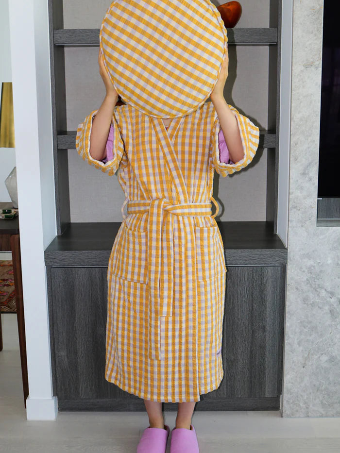 Mango Seersucker Quilted Robe