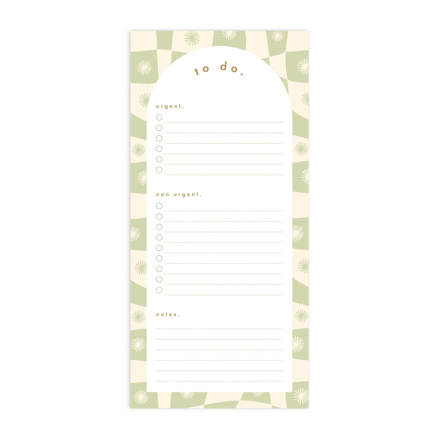 Sage Warp To Do List Magnet Notepad