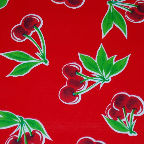 Tablecloth 120cm x 250cm - Cherries Red
