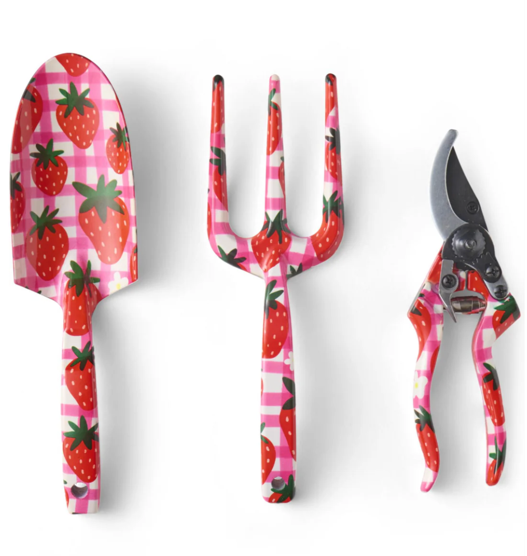 Strawberry Jam Garden Tools and Gloves Set