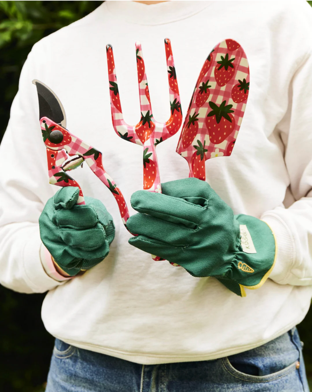 Strawberry Jam Garden Tools and Gloves Set