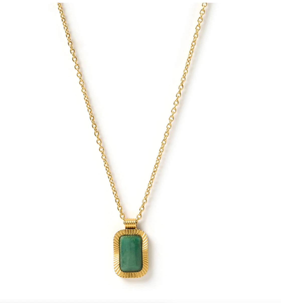 Teo Gold Necklace - Jade