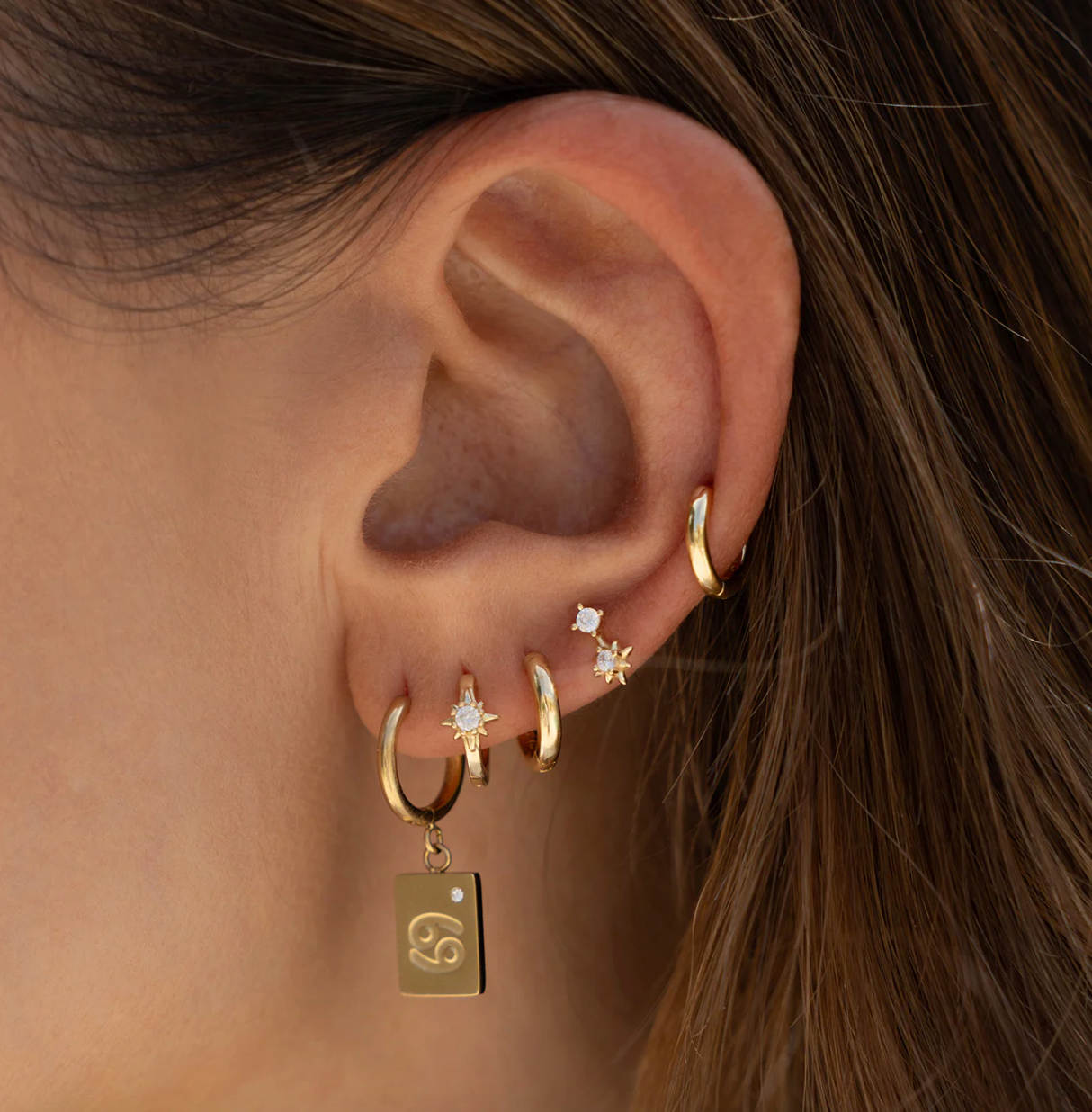 Nova Gold Huggie Earrings