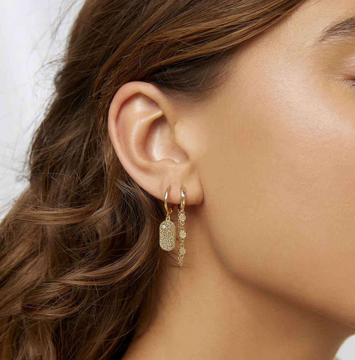 Mendoza Gold Huggie Earrings