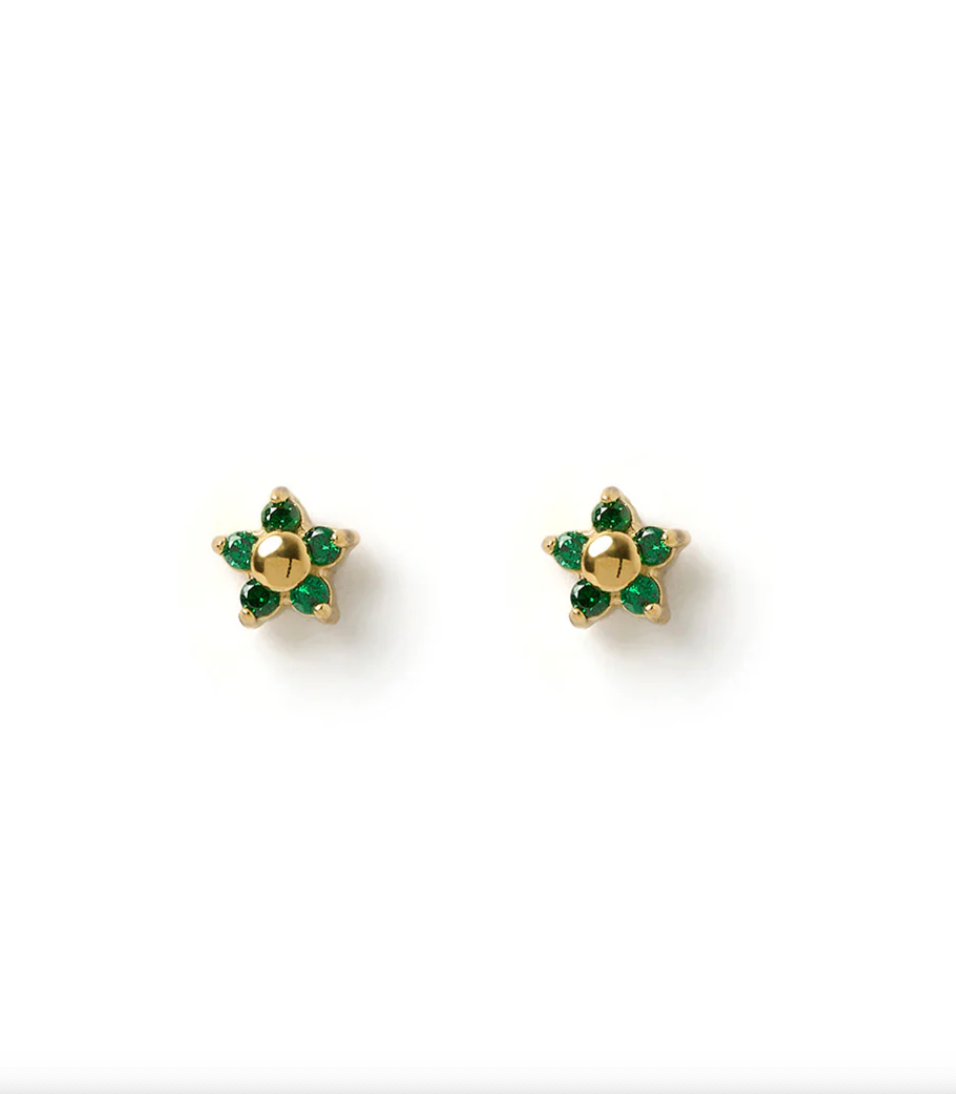 Gardenia Studs - Emerald