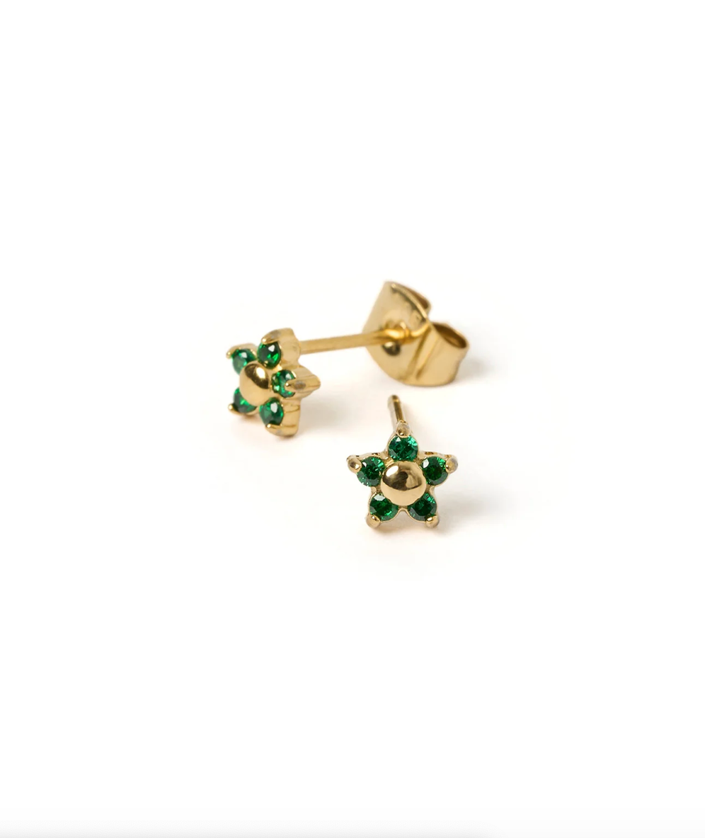 Gardenia Studs - Emerald