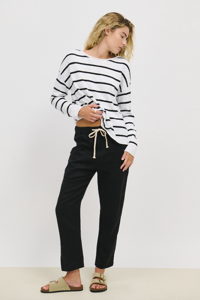 Minnie Stripe Top - Black & White