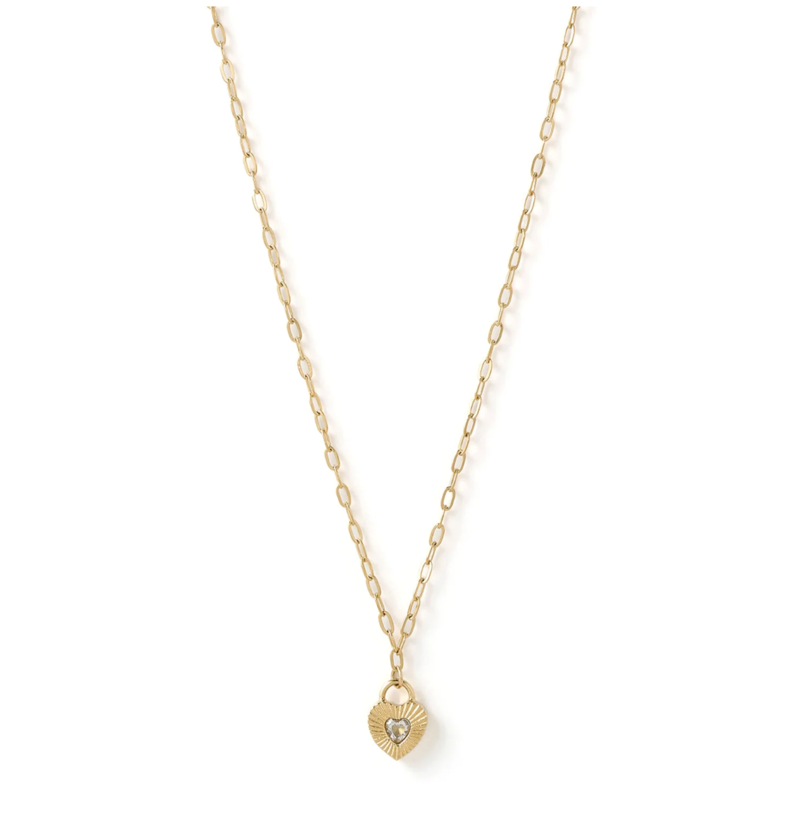 Ruby Heart Necklace - Stone