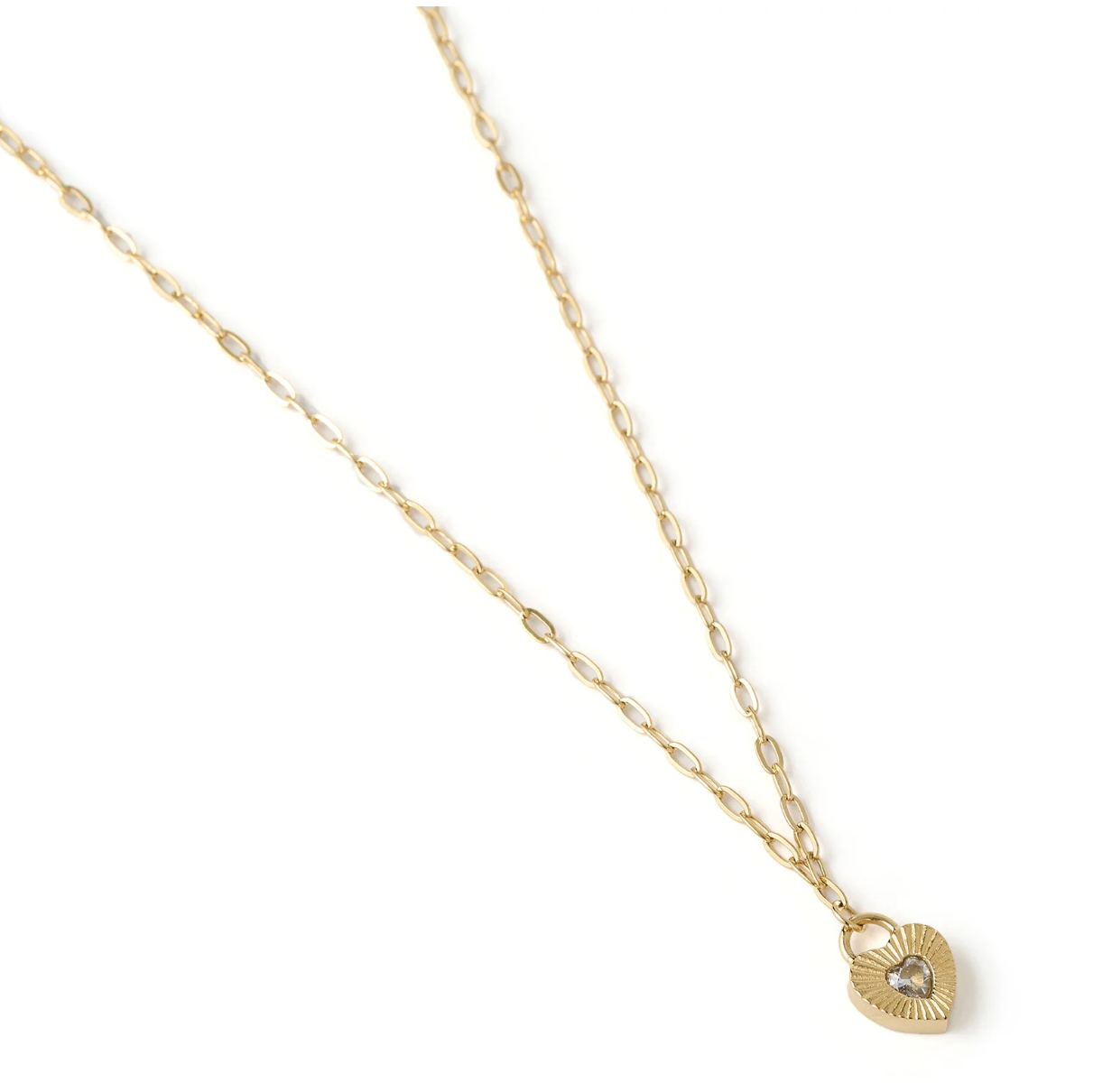 Ruby Heart Necklace - Stone