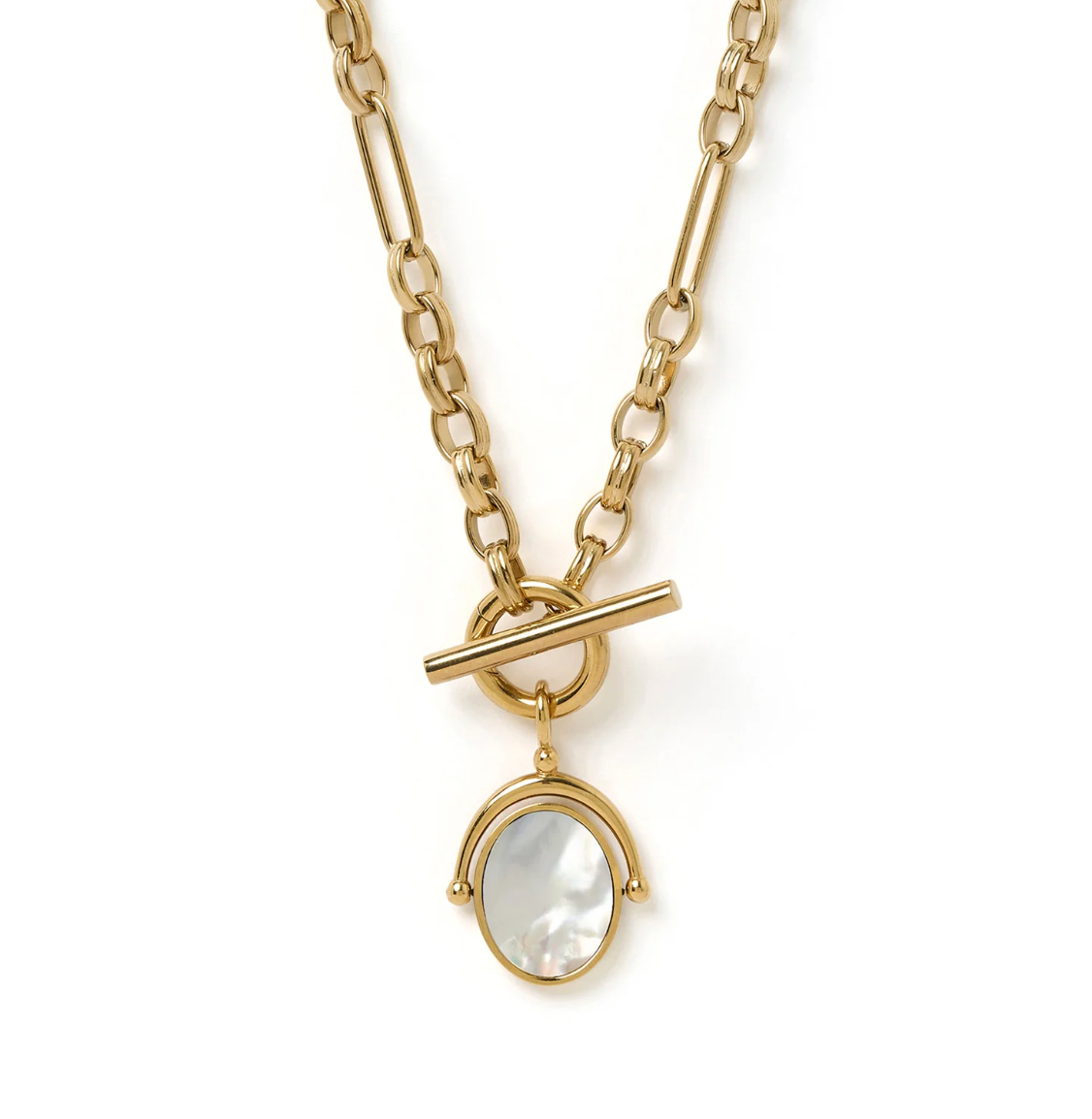 Delilah Spinner Necklace - Rose Quartz