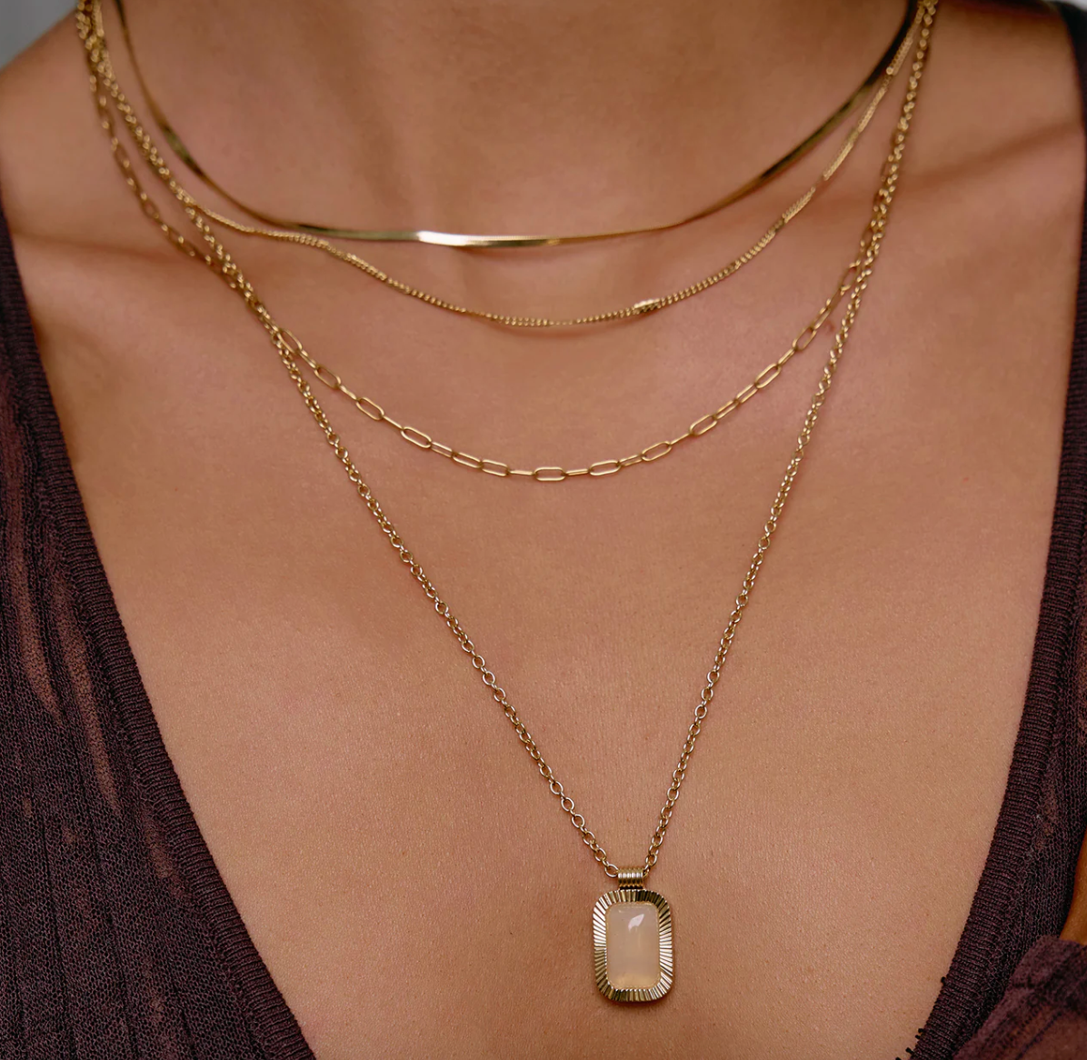 Teo Gold Necklace - Rose