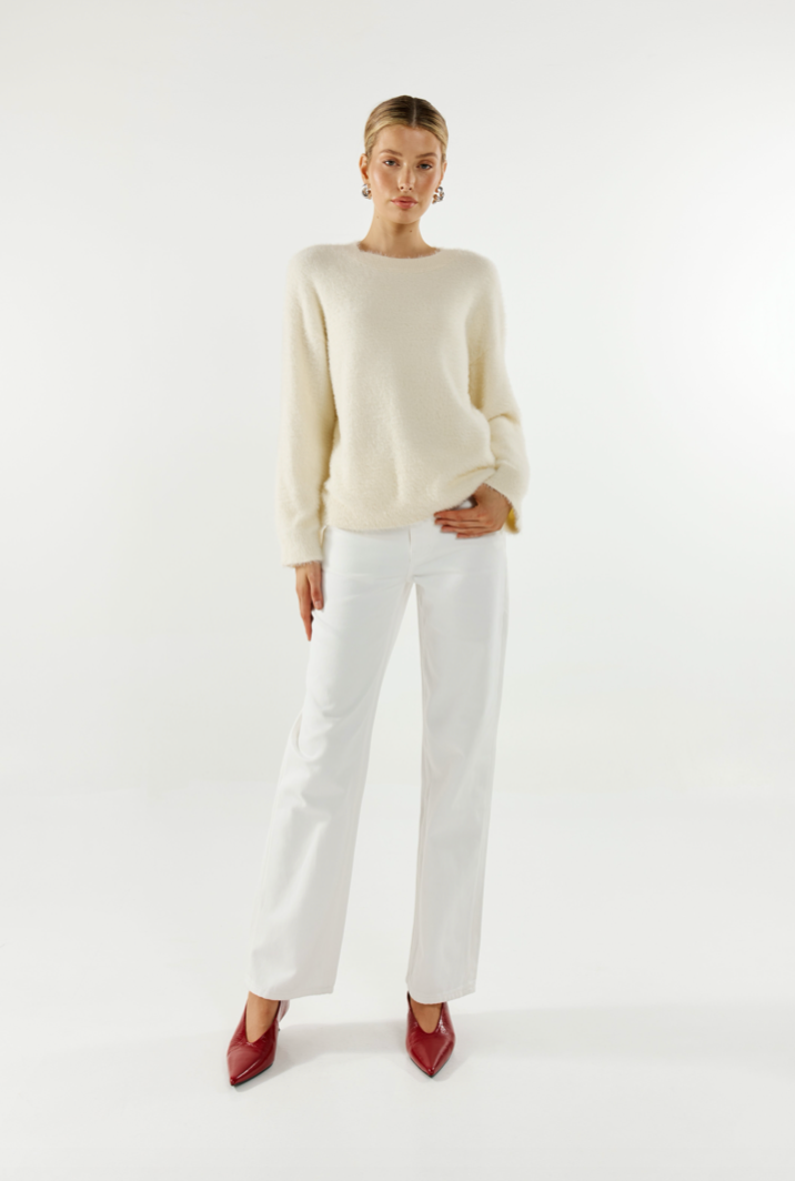 Angelina Knit Jumper - White