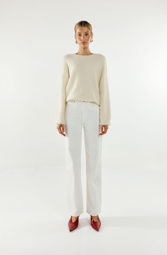 Angelina Knit Jumper - White