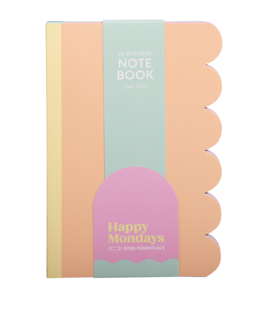 Happyn Mondays A5 Notebook - Set of 3