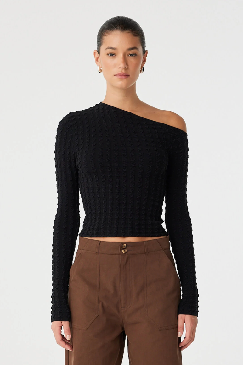 Sedona Long Sleeve Top - Black