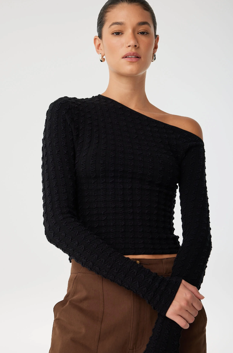Sedona Long Sleeve Top - Black