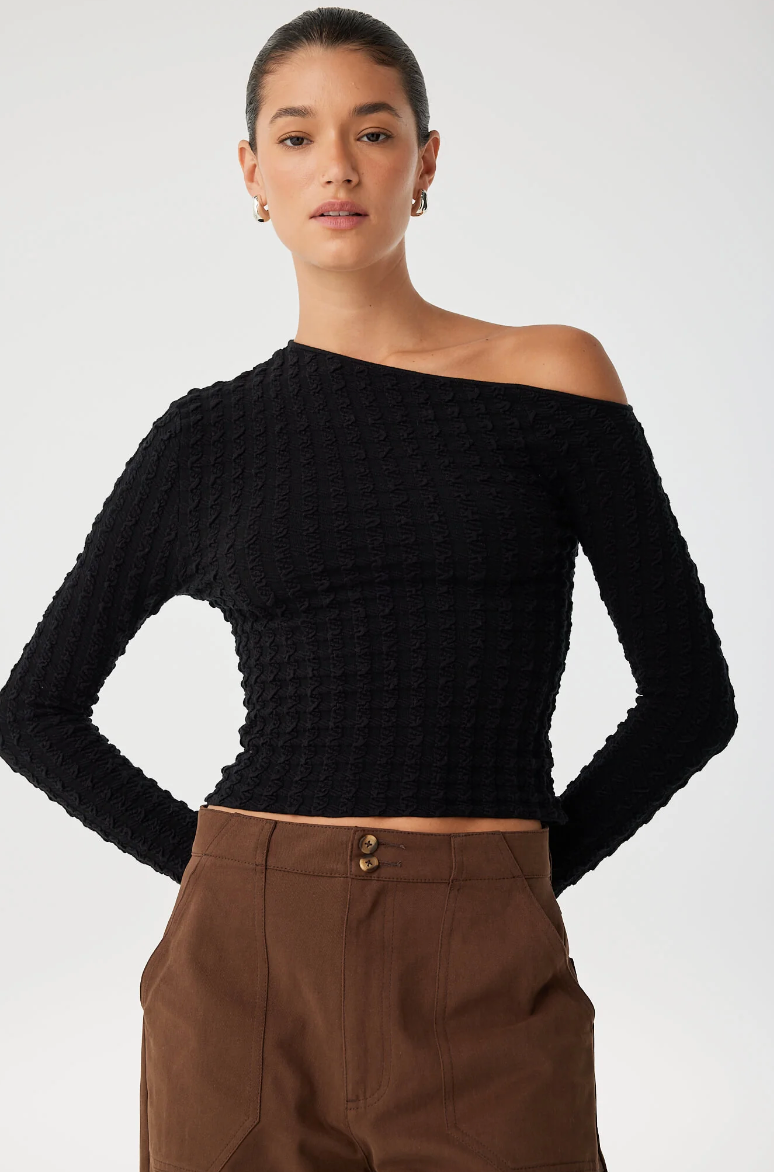 Sedona Long Sleeve Top - Black