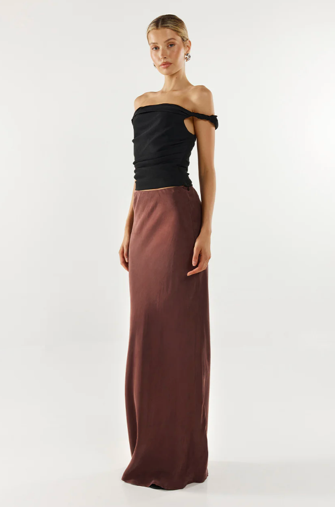 Rheia Maxi Skirt - Chocolate