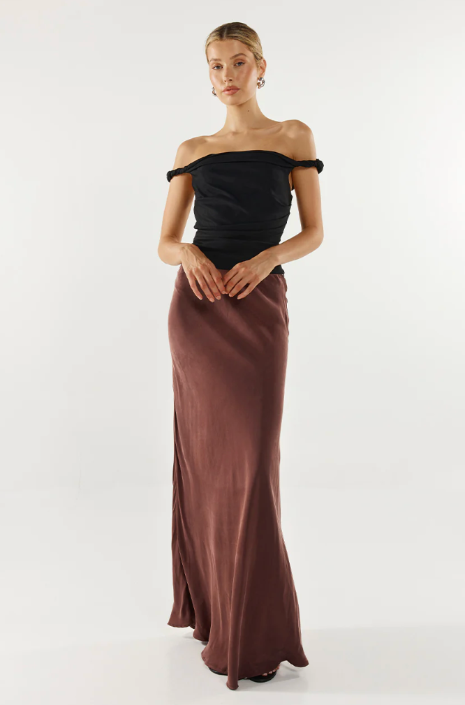Rheia Maxi Skirt - Chocolate