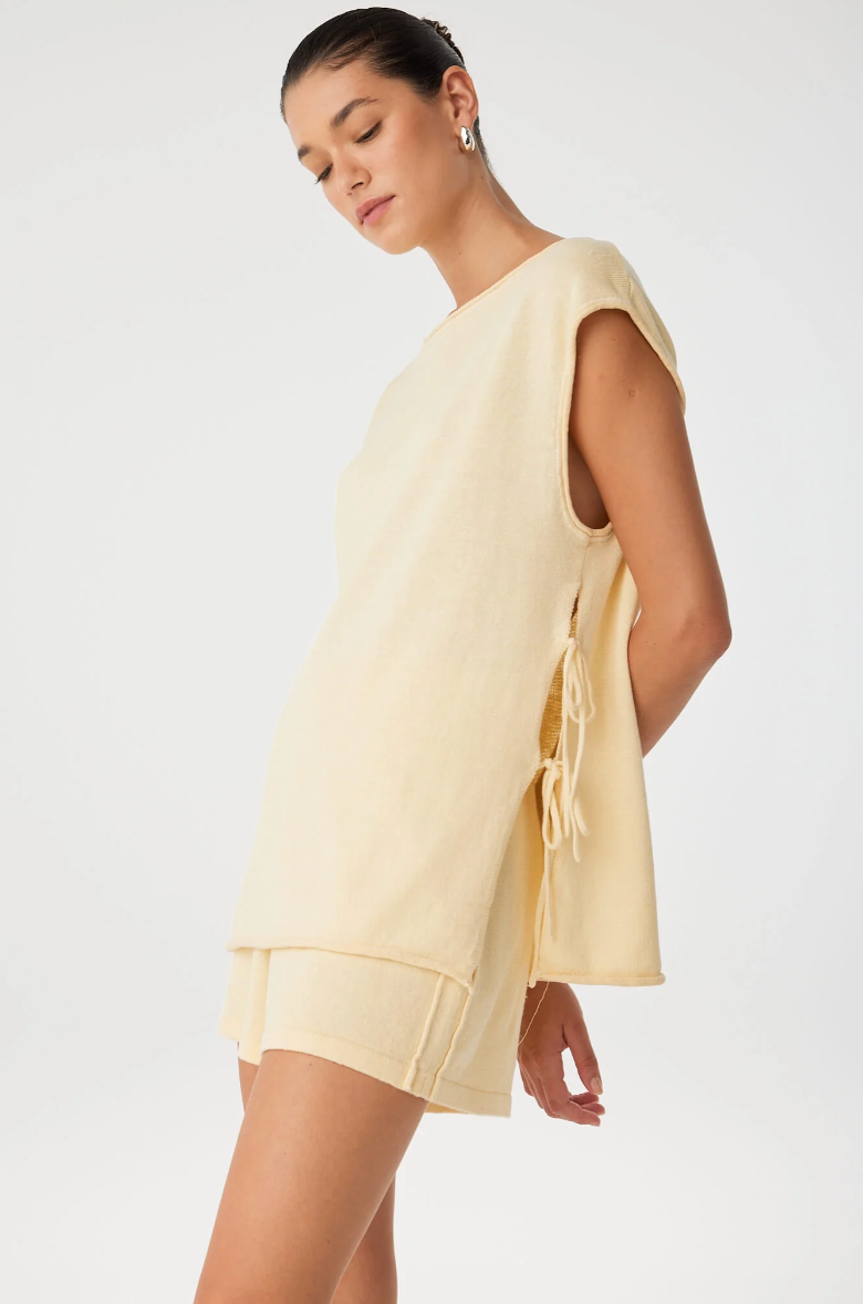 Poppy Tie Side Top - Butter