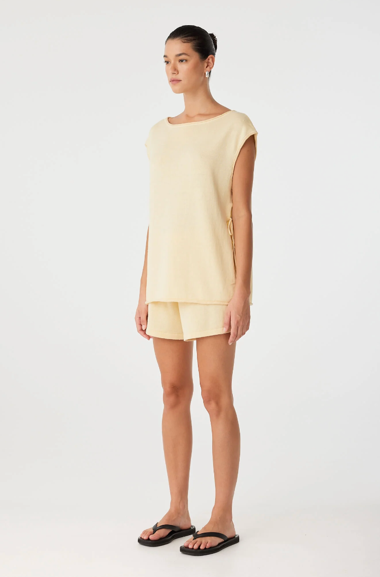 Poppy Tie Side Top - Butter
