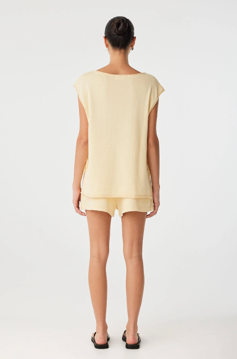 Poppy Tie Side Top - Butter