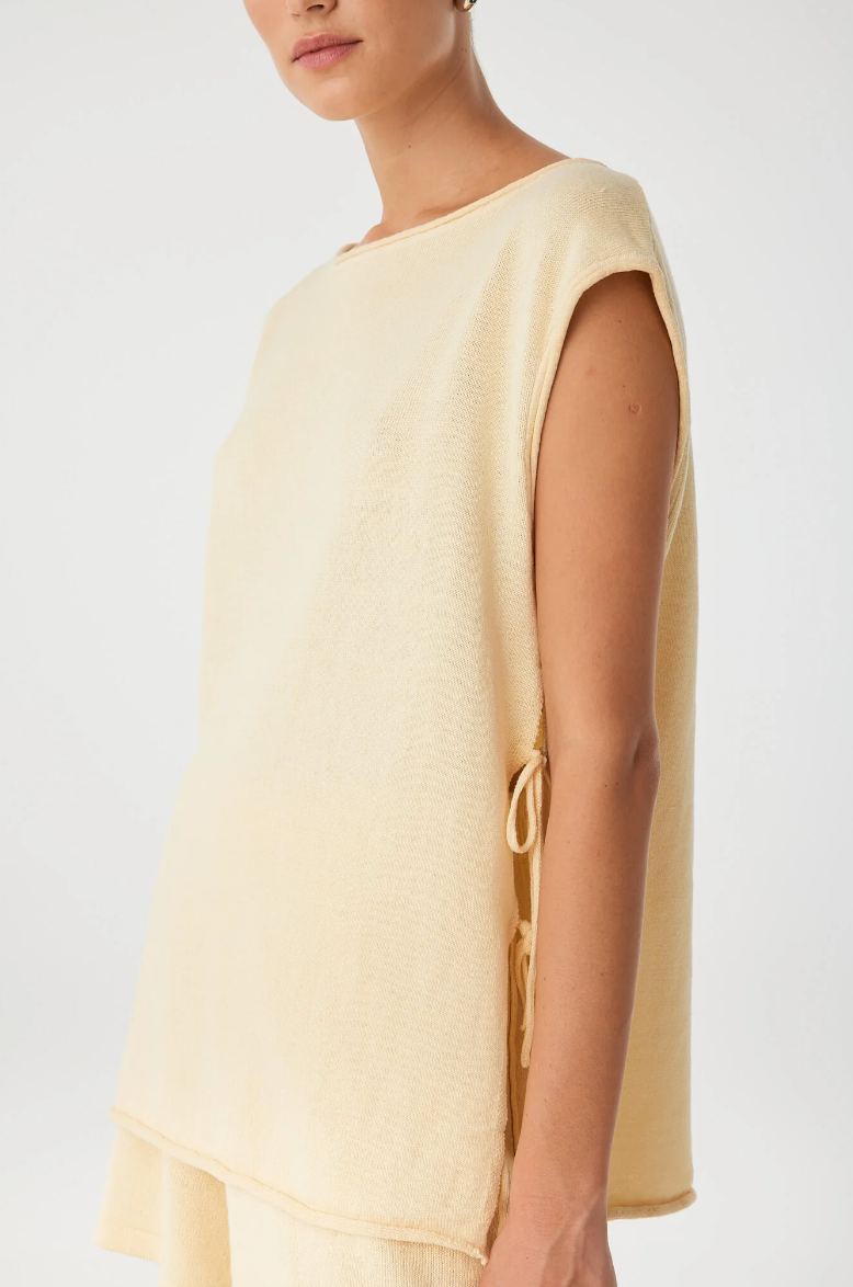Poppy Tie Side Top - Butter
